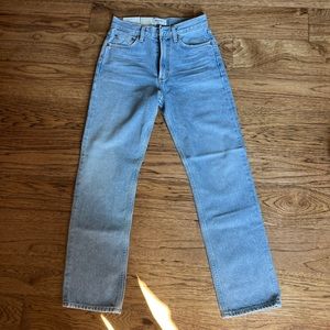 AGOLDE Mia Mid Rise Straight Jeans